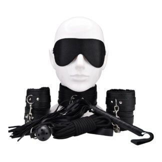 Beginner's Bondage Kit Black (8 Piece)