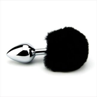 Black Bunny Tail Butt Plug
