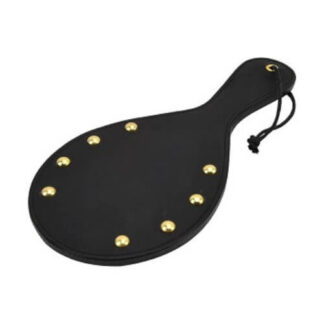 Nubuck Leather Paddle with Brass Stud Detail