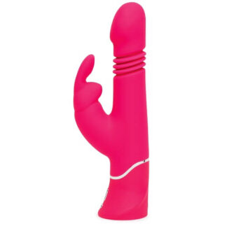 Happy Rabbit Rechargeable Realistic Thrusting Rabbit Vibrator Pink