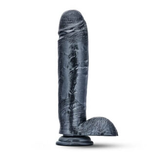 Jet Raven Carbon 10.5 Inch Metallic Black Realistic Dildo